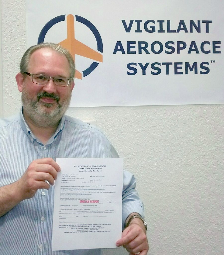 VAS_KLE Unmanned Pilot Test Certificate Part 107